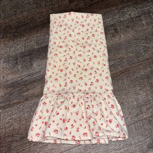 Ralph Lauren Standard Pillowcase Ruffled Red White Floral Colchester SINGLE